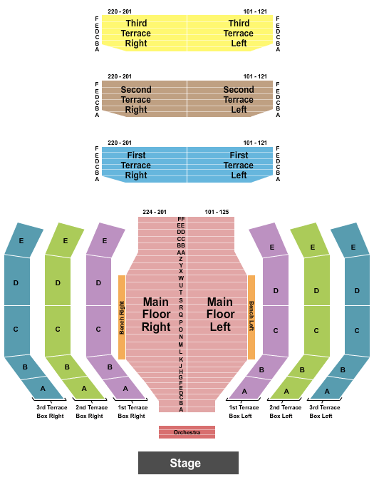 Clowes Memorial Hall SIX Seating Chart